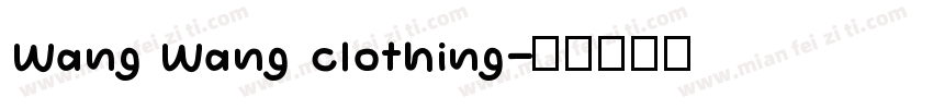 Wang Wang clothing字体转换